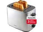 HANSEATIC Toaster "HT8007SD", silber, B:17cm H:19cm T:28cm, Toaster, inkl. 3 Jahre Herstellergarantie, Toaster