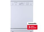HANSEATIC Standgeschirrspüler "HG6085D137609HW", Energieeffizienz: D, weiß, B:59,8cm H:84,5cm T:60cm, Geschirrspüler, inkl. 3 Jahre Herstellergarantie, Standgeschirrspüler, Topseller