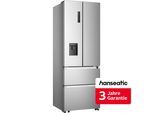 HANSEATIC French Door "HFD20070CWDI", Energieeffizienz: C, silber (edelstahl), Wasserspender, Kühlschränke, inkl. 3 Jahre Herstellergarantie, French Door