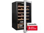 HANSEATIC Weinkühlschrank "HWC24FCBH-2", Energieeffizienz: F, silber (edelstahl), B:47cm H:83cm T:47cm, Weinkühlschränke, inkl. 3 Jahre Herstellergarantie, Weinkühlschrank