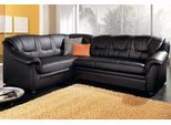 Ecksofa DOMO COLLECTION "Montana, zeitlose Rückensteppung, bequeme Armlehnen, L-Form", schwarz, B:234cm H:84cm T:185cm, Sofas, Ecksofa, wahlweise mit Bettfunktion
