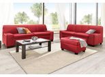 Polstergarnitur DOMO COLLECTION "Norma kubisch und zeitlos", rot, H:74cm, Sitzmöbel-Sets, Polstergarnitur, bestehend aus je einem 2- und 3-Sitzer