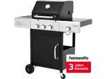 Gasgrill HANSEATIC "Cleveland", silber (schwarz, silber), B:110cm H:112cm T:59cm, Grills, Gasgrill, inkl. 3 Jahre Herstellergarantie