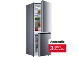 HANSEATIC Kühl-/Gefrierkombination "HKGK14349C", Energieeffizienz: C, silber (edelstahlfarben), Rechtsanschlag, Kühlschränke, inkl. 3 Jahre Herstellergarantie, Kühl-/Gefrierkombination, Topseller