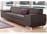 2,5-Sitzer DOMO COLLECTION "Ricardo kubisch, modern und elegant, Breite 224cm", grau, B:224cm H:81cm T:95cm, PRIMABELLE- Microfaser (100% Polyester);Strukturstoff (90% Polyester, 10% Polyacryl), Sofas, 2 5-Sitzer, frei im Raum stellbar