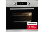 HANSEATIC Einbaubackofen "65M90E3-E11B200", Energieeffizienz: A, silber (silberfarben), B:59,5cm H:59,5cm T:57,5cm, Backöfen, inkl. 3 Jahre Herstellergarantie, Einbaubackofen