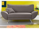 2-Sitzer HOME AFFAIRE "Saltare, elegant & komfortabel, toller Designfuß, Breite 174cm, bequem", grau, B:174cm H:78cm T:82cm, Kunstleder SOFTLUX;Luxus-Microfaser ALCAZAR (100% Polyester);Feinstruktur (100% Polyester), Sofas, 2-Sitzer, bequeme Armlehnen