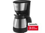 HANSEATIC Filterkaffeemaschine "HCM9001TJSD", schwarz (schwarz, edelstahl), 1 l, 8, Kaffeemaschinen, inkl. 3 Jahre Herstellergarantie, Filterkaffeemaschine