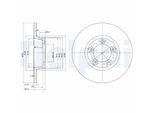 DELPHI Bremsscheibe bg2159 276mm 14mm für LDV ROVER