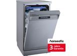 HANSEATIC Standgeschirrspüler "HG4585C107636RI", Energieeffizienz: C (A-G), silber (edelstahlfarben), B:44,8cm H:84,5cm T:60cm, Geschirrspüler, inkl. 3 Jahre Herstellergarantie
