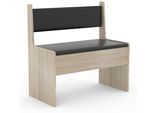 Bank VCM "Holz Eckbank Sitzbank Bank Truhe Esal Breite 80 cm", braun (sonoma, eiche), B:80cm T:42cm, Obermaterial: 100% Holz Wood., Sitzbänke