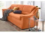 3-Sitzer DOMO COLLECTION "Lale formschönes und komfortables Sofa, zeitlos und elegant", orange (terrakotta), B:198cm H:88cm T:93cm, Microfaser PRIMABELLE (100% Polyester);Struktur grob (85% Polyester, 15% Polyacryl);Struktur (100% Polyester), Sofas, optimal für kleinere Räume