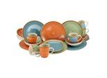 Creatable Kombiservice Country, Mehrfarbig, Keramik, 24-teilig, 300 ml, handbemalt, Essen & Trinken, Geschirr, Geschirr-Sets, Kombiservice