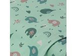 Baumwoll-Jersey-Digitaldruck "Elefanten", mint-color