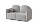 BETTSOFA SUVI II Q Hellgrau Bucle-Stoff mit Schlaffunktion
