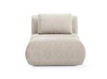 SESSEL ATOMO, Modern Polstersessel Loungesessel, Velours-Stoff Beige