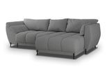 ECKSOFA VESTANO R-S Grau Boucle-Stoff mit Schlaffunktion