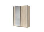 SCHWEBETÜRENSCHRANK ELRON 180,6/198,5/62cm 2-türig mit Spiegel Sonoma Eiche