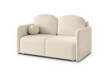 BETTSOFA SUVI II Q Creme Bucle-Stoff mit Schlaffunktion