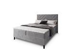 BOXBETT ROKIS 140x200 cm mit Matratze und Topper - Hellgrau