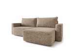 ECKSOFA BELISE BL Beige Chenille mit Schlaffunktion