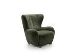 SESSEL MIST, Polstersessel Klassisch Loungesessel, Chenille-Stoff Grün