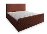 BOXBETT BRENTO 140x200 cm mit Matratze und Topper - Braun