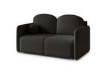 BETTSOFA SUVI II Q Schwarz Bucle-Stoff mit Schlaffunktion