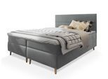 BOXBETT SANTA 160x200 cm mit Matratze und Topper - Hellgrau