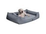Tierlando ® Orthopädisches Hundebett ELLEN Polyester Rauten-Muster L-XXXL grau/ grau 1,1 m, 25 cm, 90 cm