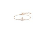 Armkette SWAROVSKI "Schmuck Geschenk Swan Armband", rosa (roségoldfarben, kristallweiß, kristallweiß), Armbänder, Damen, Metall, Armkette, mit Swarovski Kristall, Zirkonia (synth.)
