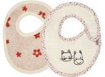 Lätzchen STERNTALER "Doppelpack Bauernhof, ecru", Baby, beige (ecru), Baumwolle, Lätzchen