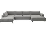 Wohnlandschaft MUSTERRING "MR LUCIA, das ultimative Raumwunder von Musterring", grau, B:434cm H:81cm T:224cm, 95% Polyester, 5% Nylon, Sofas, Wohnlandschaft, Gigantische Fläche, erstklassige Kammerkissen & Luxus-Komfort
