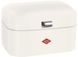 Brotkasten WESCO "Single Grandy - Brotdose", beige (sand matt), B:26,8cm H:17,5cm L:22cm, Stahlblech, Lebensmittelaufbewahrungsbehälter, Brotkasten, Lüftungslöcher auf der Rückseite, Metallschaniere