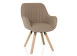 Mid.you , Beige , Textil , Buche , 56x84x62 cm ,