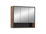 Mid.you , Glas , 3 Fächer , 80x68x19 cm , Soft-Close-System, hängend , Badezimmer, Badezimmermöbel, Badezimmerschränke, Spiegelschränke