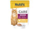 MultiFit Care Nassfutter Katze Senior mit Huhn 48x85 g
