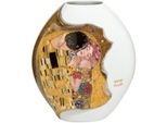 Dekovase GOEBEL "Der Kuss", bunt, B:7,5cm H:14cm T:12cm, Porzellan, Vasen, Dekovase, Artis Orbis Gustav Klimt