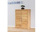 Aktenschrank VOGL MÖBELFABRIK "Toronto", braun (wildeiche), B:90cm H:119cm T:42cm, Holzwerkstoff, Massivholz, Schränke, Aktenschrank, in 2 Breite, 3 Fächer, teilmassiv, Höhe 119 cm, Made in Germany