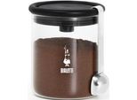 Kaffeedose BIALETTI, schwarz (transparent, schwarz), Glas, Kunststoff, Lebensmittelaufbewahrungsbehälter, Kaffeedose, für Kaffee, Inhalt: 250 g
