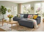 Ecksofa TRENDMANUFAKTUR "Prag, Schlafsofa mit Bettkasten, Couch in L-Form, Breite 253 cm", dunkelgrau, B:253cm H:82cm T:167cm, 92%Polyester, 8%Polyamide, Sofas, Ecksofa, in Cordstoff HYPER, dunkelgrau, Recamiere rechts