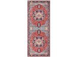 Teppich ELLE DECORATION "Hamadan" Gr. 12, rot, B:80cm H:5mm L:200cm, Polyester, Teppiche, Teppich, Orientalisch, Läufer, Kurzflor, Wohnzimmer, Schlafzimmer, Esszimmer