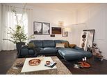 Wohnlandschaft MUSTERRING "MR 2490 Ecksofa mit erstklassigem Sitzkomfort, Long-Life-Leder", blau (blau, b), B:342cm T:207cm, Sofas, Wohnlandschaft, Bronze-Fuß, Sitzhöhe 48cm, wahlweise mit Funktionen, Maße 342 x 207 cm