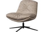 Drehsessel WOOOD "Arve mit Gewebtem Bezug und Drehmechanismus B 82 x T 87 x H 86 cm", natur, B:82cm H:86cm T:87cm, Sessel, Drehsessel, Sehr hohe Verschleißfestigkeit, Tragkraft 120 kg, Metallgestell