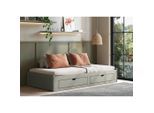 P & B Ausziehbett , Taupe , Holz, Holzwerkstoff , Kiefer,Kiefer , massiv, Sperrholz,massiv, Sperrholz , 200x100-230 cm , FSC MIX , Bettkasten, Lattenrost, mit Schubkästen , Baby- und Kindermöbel, Kinder- & Jugendzimmer, Kinderbetten, Ausziehbetten