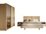 Schlafzimmer-Set GILBEY'S "SILVA", braun (eiche nachbildung), Eiche Nachbildung + ohne Matratze, B/H: 160cm x 200cm, Eiche Nachbildung, Schlafzimmermöbel-Sets, Ein elegantes und praktisches Schlafzimmer
