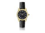 Quarzuhr FRANZ BÖHLER "BD8-S074G", gold (schwarz), Armbanduhren, Damen, Quarzuhr