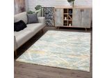Hochflor-Teppich CARPET CITY "Pulpy 557", blau, B:80cm H:30mm L:300cm, Polypropylen (PP), Teppiche, besonders weich, Ethno Look, ideal für Wohnzimmer & Schlafzimmer