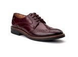 Base London York Leder Herren Bordo Brogues Schuhe