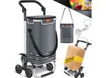KESSER® Einkaufstrolley Treppensteiger mit Kühlfach klappbar mit 56L Kapazität und belastbar bis 50kg 3in1 Trolley Sackkarre & Umhängetasche Faltbarer Einkaufswagen inkl. Einkaufschip